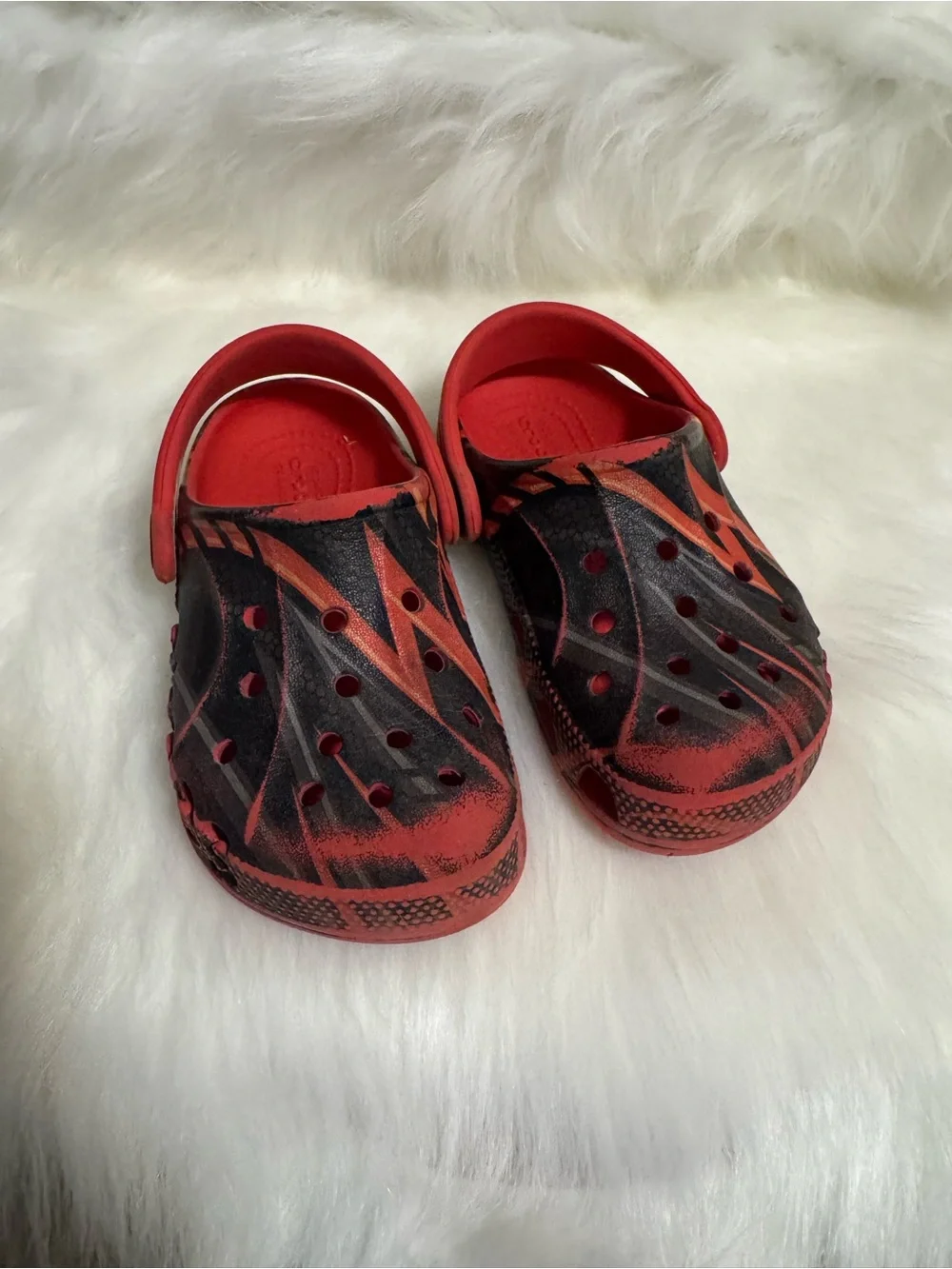 CROCS Kids Red and Black Graphic Clog